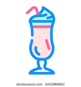 milkshake fast food color icon vector. milkshake fast food sign. isolated symbol illustration