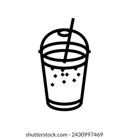 milkshake fast food line icon vector. milkshake fast food sign. isolated contour symbol black illustration