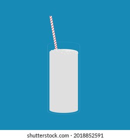 batido de leche en bebida fría de vidrio