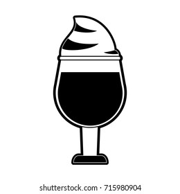 milkshake in glass icon image 