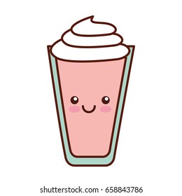 milkshake glass kawaii character