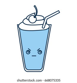 milkshake glass kawaii character