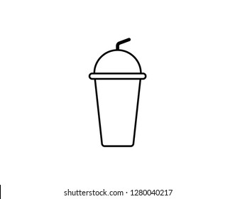 Milkshake icon. Beverage and dessert usage. Vector illustration
