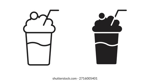 Conceito de ícone de Milkshake para infográfico, site ou aplicativo.