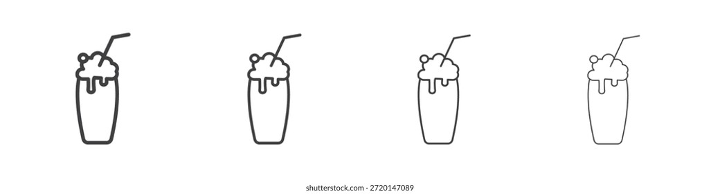 Milchshake Icon Konzept Lineares Piktogramm. Einfache Elementgrafik.