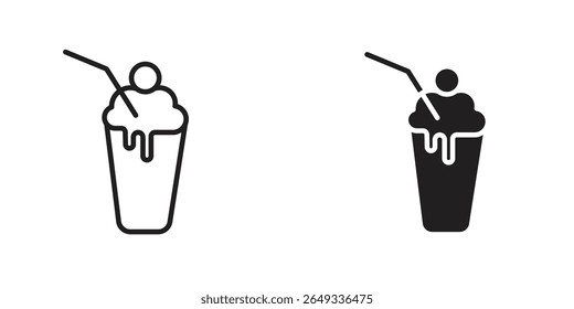 Ícone de Milkshake Ilustrações de design. ícones da Web editáveis