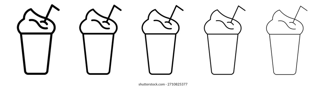 Diseño del icono de Milkshake, logotipo, App, interfaz de usuario. Ilustración vectorial, EPS