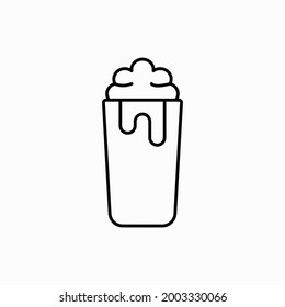 Icono de Milkshake de la colección Drinks. Icono de línea de concepto de Milkshake. Diseño de símbolo de contorno de esquema de Milkshake lineal. Esta sencilla ilustración de elemento se puede utilizar para Web y Mobile UIUX.