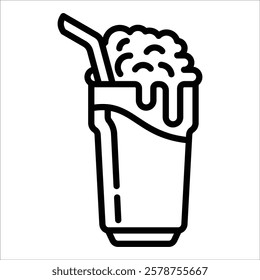 Milkshake Icon Element For Design