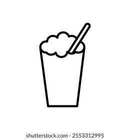 Milkshake icon isolated on white background