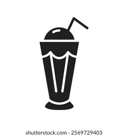 Milkshake icon Line Art Logo set