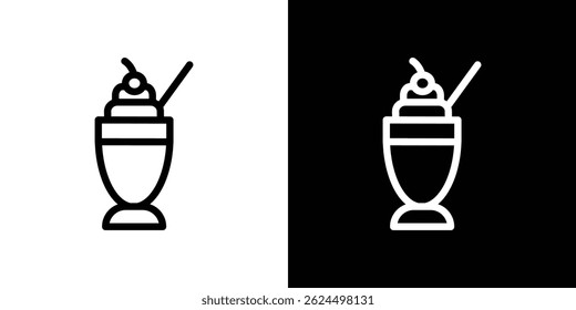Ícone Milkshake. Vetor de tipo de logotipo definido