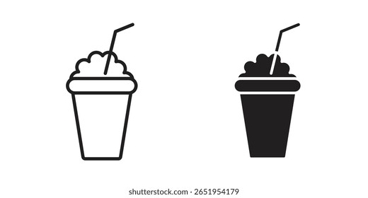 Milkshake icon. modern vector symbols set