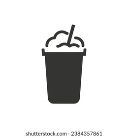 Milkshake Icon on White Background - Simple Vector Illustration
