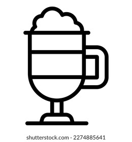 Milkshake icon outline vector. Business cafe. Food shop