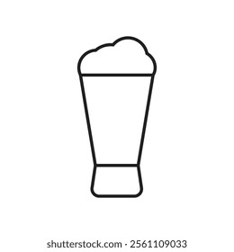 Milkshake icon Outline vector line symbol