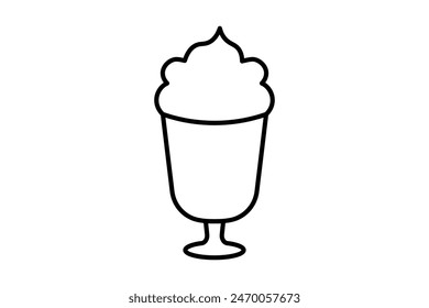 Milkshake icon. icon related to fast food. suitable for web site, app, user interfaces, printable etc. line icon style. simple vector design editable