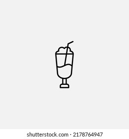 Milkshake icon sign vector,Symbol, logo illustration for web and mobile