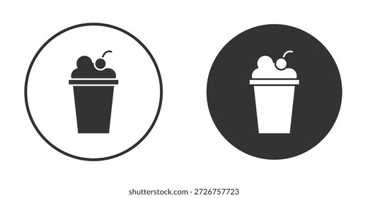Símbolos simples de clipart gráficos de forma de silhueta de ícone de milkshake