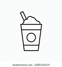 Milkshake icon. simple vector icon