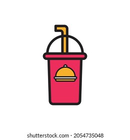 Milkshake Icon Simple Vector Illustration