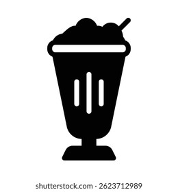 Ícone Milkshake em Estilo Sólido
