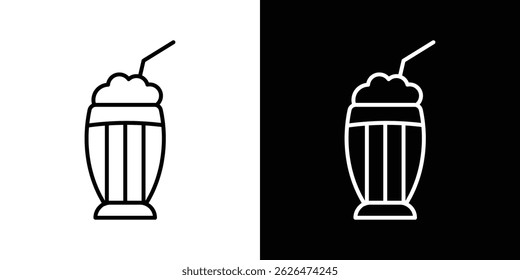 Modelo de símbolo de ícone de Milkshake para design gráfico e web
