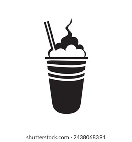 Milkshake icon symbol. vector flat sign design.