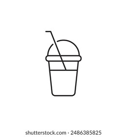 Milkshake icon, template for graphic and web design. vector illustration