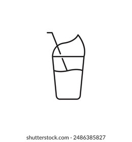 Milkshake icon, template for graphic and web design. vector illustration