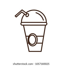 Milkshake icon vector