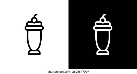 Coleção de vetores de ícones de milkshake. ilustração de sinais de vetor