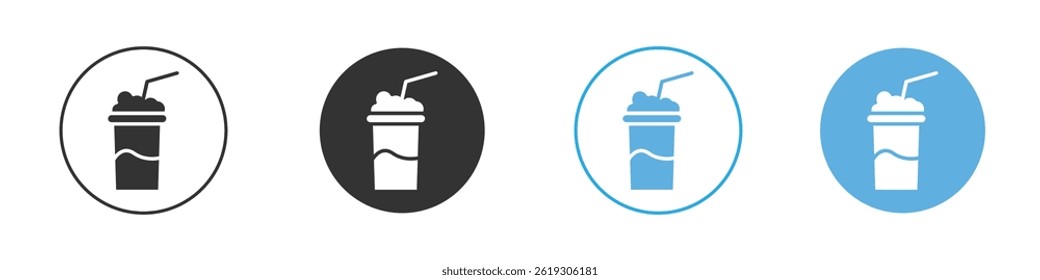 Milkshake icon Vector Graphic set