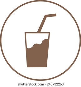 Milkshake Icon. Vector Illustration