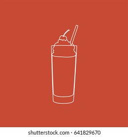 Milkshake icon, vector illustration design. Drinks collection.