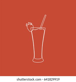 Milkshake icon, vector illustration design. Drinks collection.