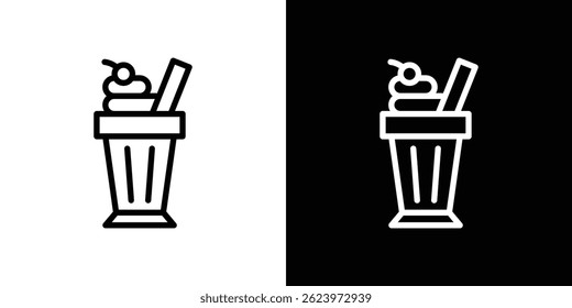 Milkshake icon vector, illustration logo template in trendy style