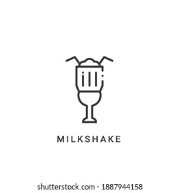 milkshake icon vector illustration. milkshake icon outline design.