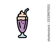 milkshake icon vector illustration style