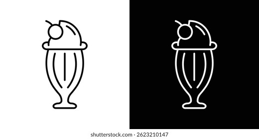 Ilustração de vetor de ícone de Milkshake para web e celular