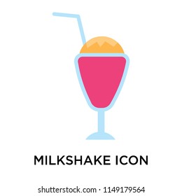 Milkshake icon vector isolated on white background for your web and mobile app design, Milkshake logo concept
