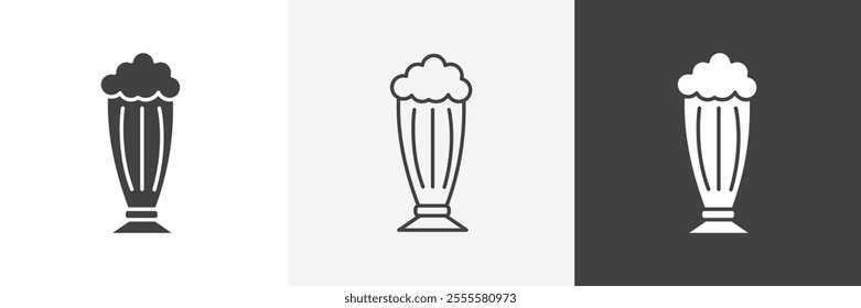 Milkshake icon vector set for ui designs