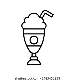 milkshake icon with white background vector stock illustration