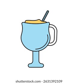 ícone de milkshake com fundo branco vetor ilustração de estoque