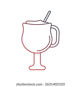 ícone de milkshake com fundo branco vetor ilustração de estoque