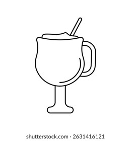 ícone de milkshake com fundo branco vetor ilustração de estoque