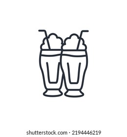 milkshake icons  symbol vector elements for infographic web