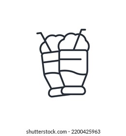 Milkshake icons  symbol vector elements for infographic web