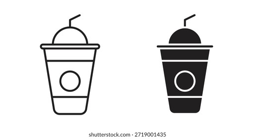 Ícones de milkshake, símbolos vetoriais. sinal plano preenchido