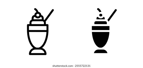 Milkshake icons for web ui designs